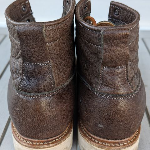 View photo of Viberg Scout Boot in C.F. Stead Fog Waxed Veldt