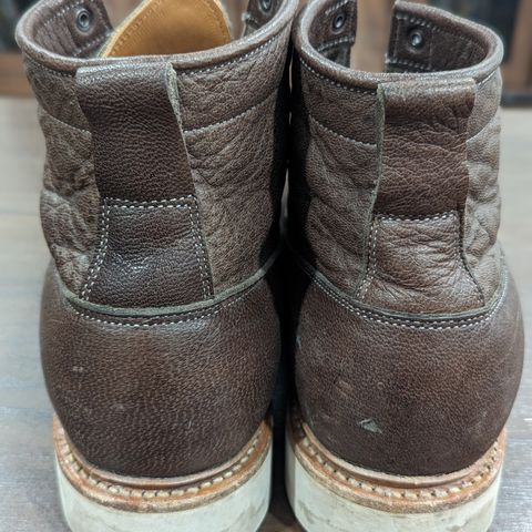 View photo of Viberg Scout Boot in C.F. Stead Fog Waxed Veldt