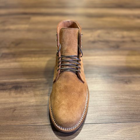 Viberg Service Boot in C.F. Stead Anise Kudu Reverse