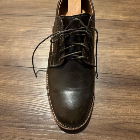 Viberg Derby Shoe in Horween Dark Cognac Shell Cordovan