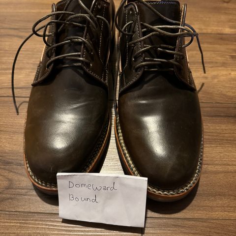 Viberg Derby Shoe in Horween Dark Cognac Shell Cordovan