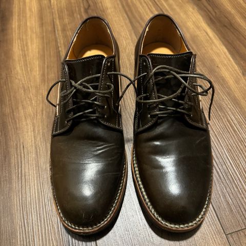 Viberg Derby Shoe in Horween Dark Cognac Shell Cordovan