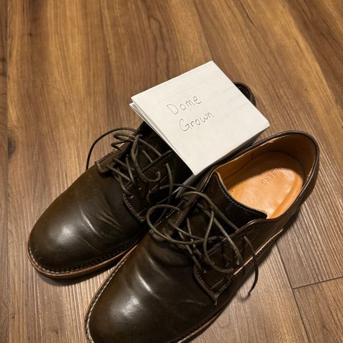 Viberg Derby Shoe in Horween Dark Cognac Shell Cordovan