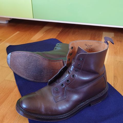 View photo of Tricker's Burford Country Boot in Espresso Burnished Calf