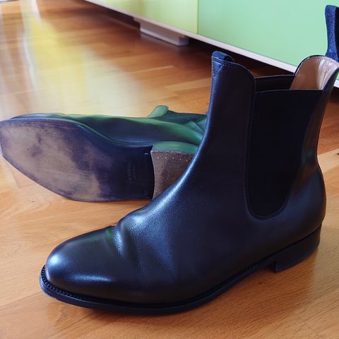 J.M. Weston Cambre Chelsea Boots in Black Boxcalf