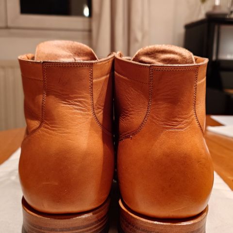 View photo of Viberg Service Boot in Horween Natural Wooly Chromexcel