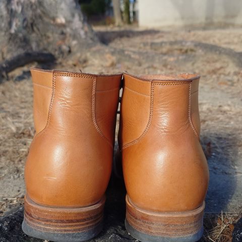 View photo of Viberg Service Boot in Horween Natural Wooly Chromexcel