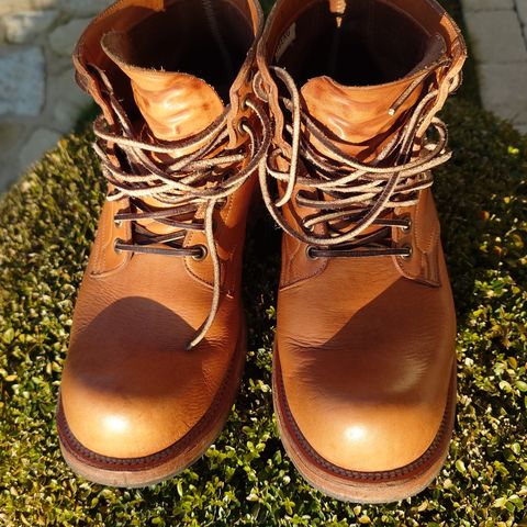 View photo of Viberg Service Boot in Horween Natural Wooly Chromexcel