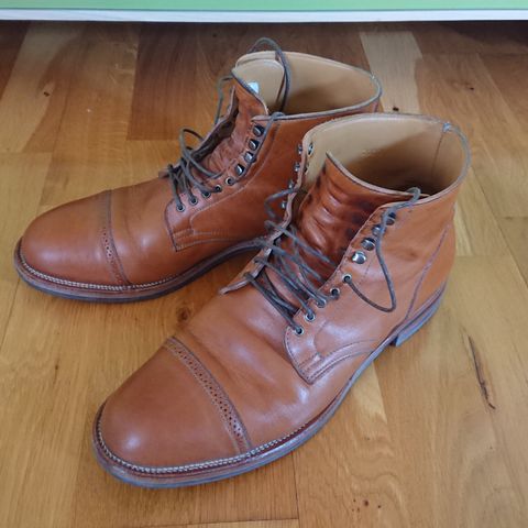 View photo of Viberg Service Boot BCT in Shinki Tan Latigo Horsehide