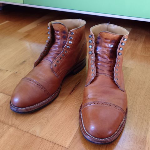 View photo of Viberg Service Boot BCT in Shinki Tan Latigo Horsehide