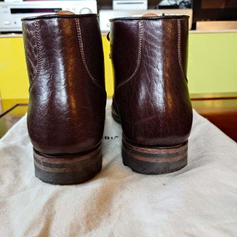 View photo of Viberg Service Boot in Shinki Dark Brown Oiled Horsebutt