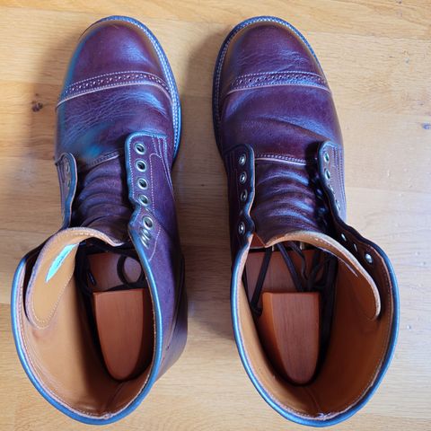 View photo of Viberg Service Boot in Shinki Dark Brown Oiled Horsebutt