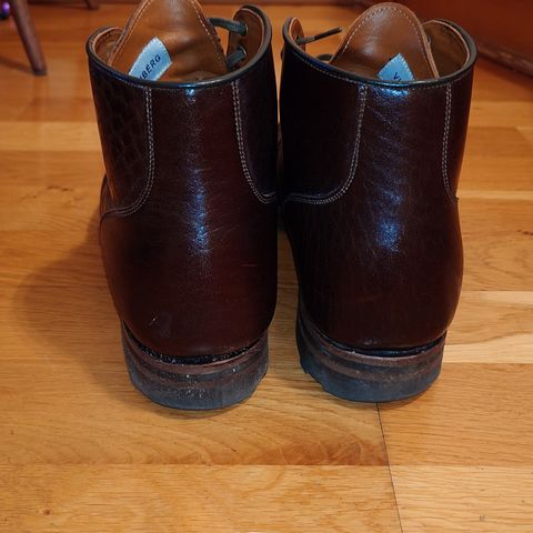 View photo of Viberg Service Boot in Shinki Dark Brown Oiled Horsebutt