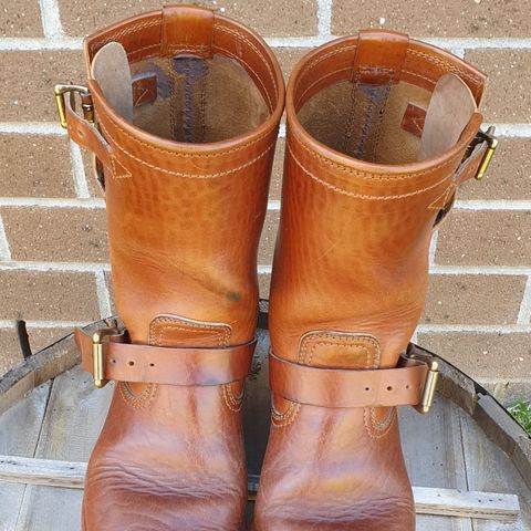 View photo of Benzein The Keeper 'Type 2' Engineer Boot in Shinki Brown Oiled Horsebutt