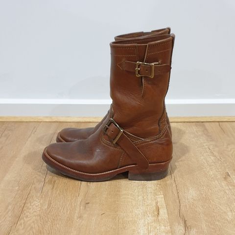 View photo of Benzein The Keeper 'Type 2' Engineer Boot in Shinki Brown Oiled Horsebutt