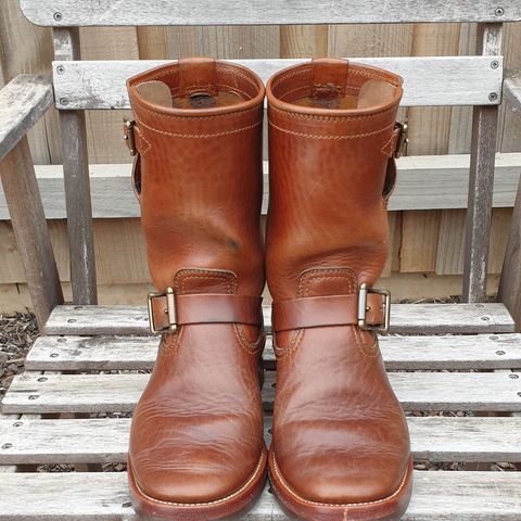 View photo of Benzein The Keeper 'Type 2' Engineer Boot in Shinki Brown Oiled Horsebutt