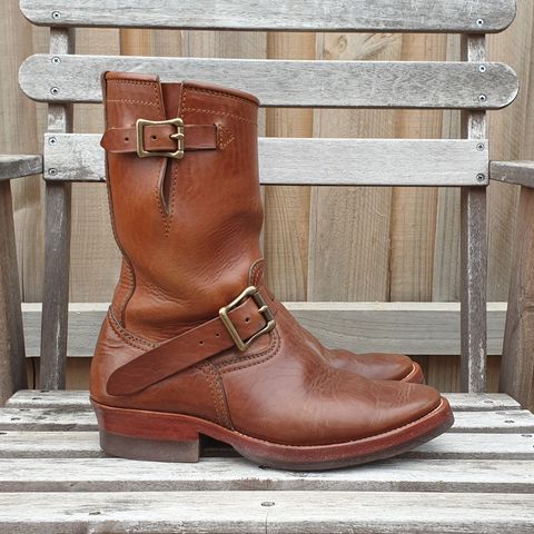 View photo of Benzein The Keeper 'Type 2' Engineer Boot in Shinki Brown Oiled Horsebutt