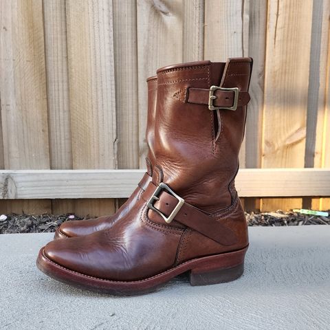 View photo of Benzein The Keeper 'Type 2' Engineer Boot in Shinki Brown Oiled Horsebutt