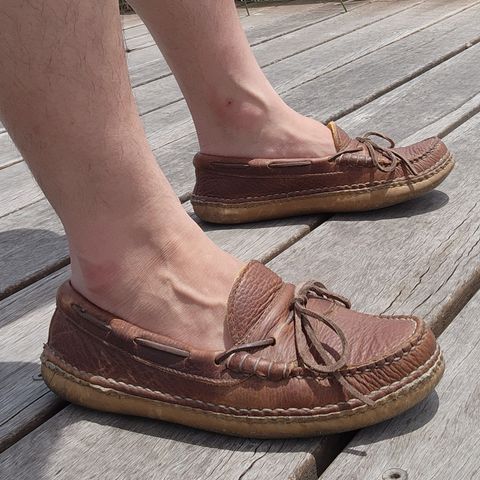 View photo of Quoddy Grizzly Moc in Grizzly Peanut