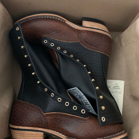 Nicks MTO in Law Tanning Black Smooth Shruken Bison & Law Tanning Brown Smooth Shruken Bison