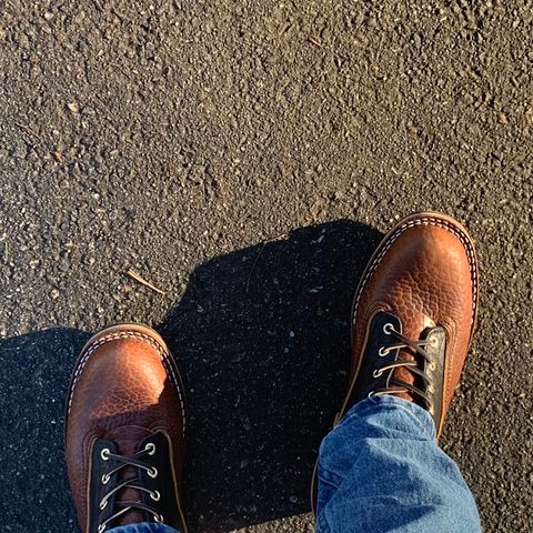Nicks MTO in Law Tanning Black Smooth Shruken Bison & Law Tanning Brown Smooth Shruken Bison