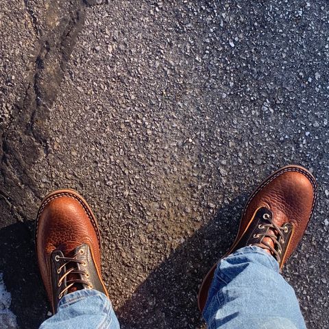 Nicks MTO in Law Tanning Black Smooth Shruken Bison & Law Tanning Brown Smooth Shruken Bison