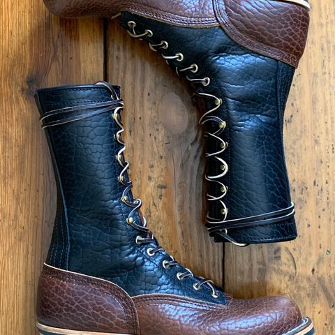 Nicks MTO in Law Tanning Black Smooth Shruken Bison & Law Tanning Brown Smooth Shruken Bison