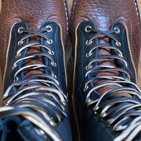 Nicks MTO in Law Tanning Black Smooth Shruken Bison & Law Tanning Brown Smooth Shruken Bison