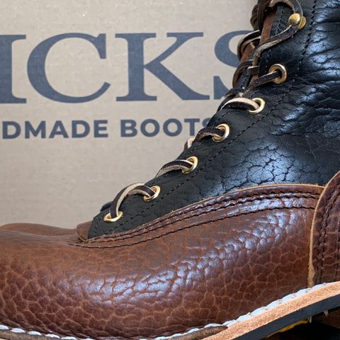 Nicks MTO in Law Tanning Black Smooth Shruken Bison & Law Tanning Brown Smooth Shruken Bison