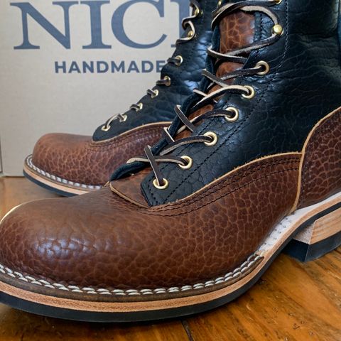 Nicks MTO in Law Tanning Black Smooth Shruken Bison & Law Tanning Brown Smooth Shruken Bison