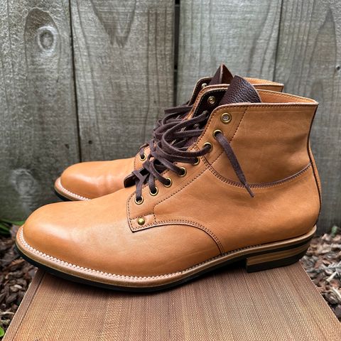 View photo of Iron Boots x Østmo Type 1 in Maryam Natural Horsehide