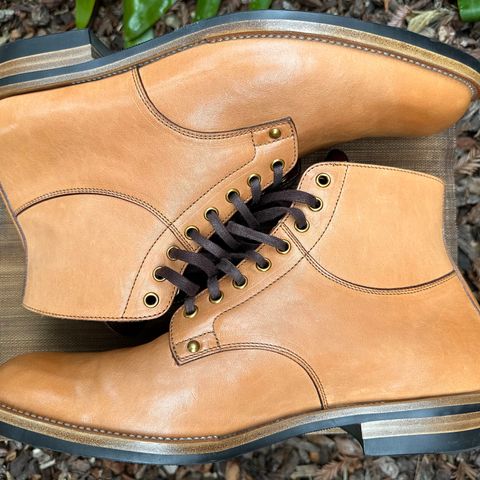 View photo of Iron Boots x Østmo Type 1 in Maryam Natural Horsehide