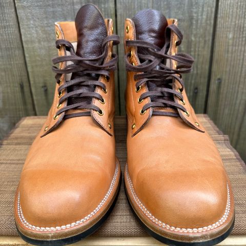 View photo of Iron Boots x Østmo Type 1 in Maryam Natural Horsehide