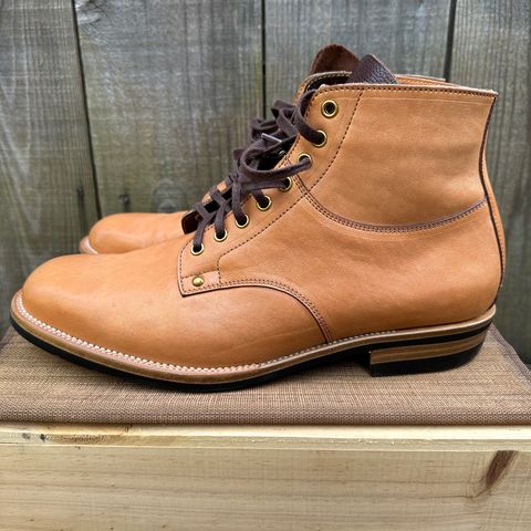 View photo of Iron Boots x Østmo Type 1 in Maryam Natural Horsehide