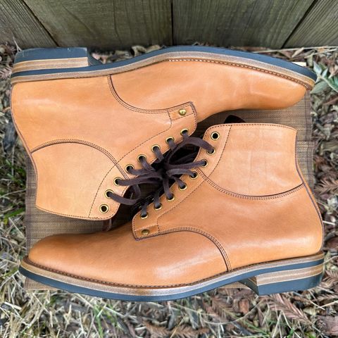 View photo of Iron Boots x Østmo Type 1 in Maryam Natural Horsehide