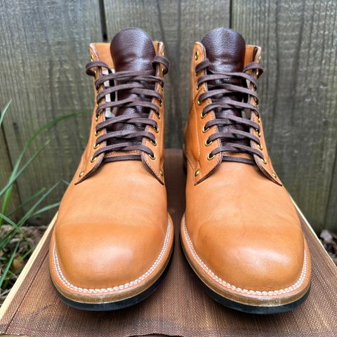 View photo of Iron Boots x Østmo Type 1 in Maryam Natural Horsehide