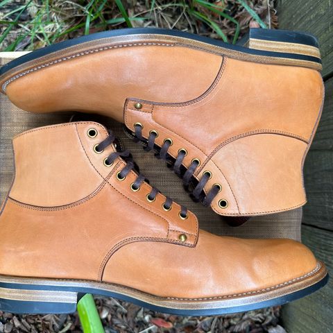 View photo of Iron Boots x Østmo Type 1 in Maryam Natural Horsehide