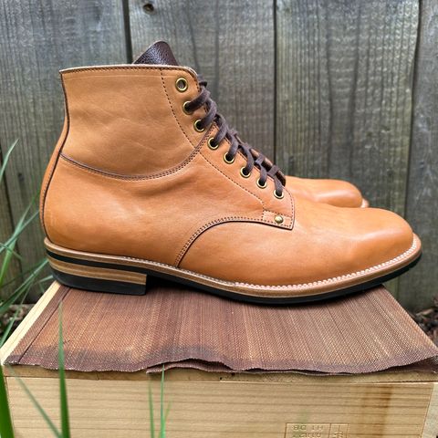 View photo of Iron Boots x Østmo Type 1 in Maryam Natural Horsehide