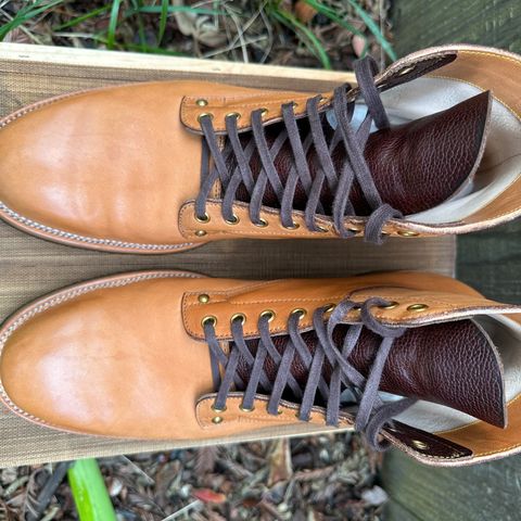 View photo of Iron Boots x Østmo Type 1 in Maryam Natural Horsehide