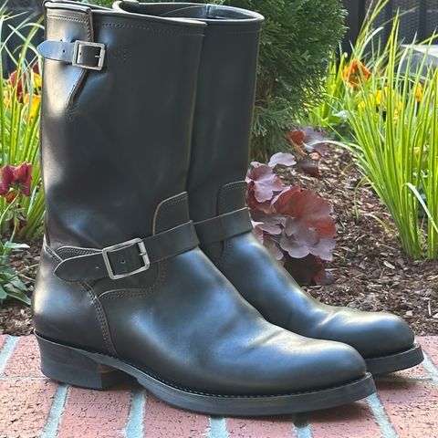 SKOOB Wander Engineer Boots in Black Italian Horsebutt