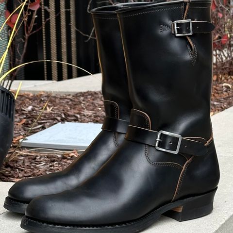 SKOOB Wander Engineer Boots in Black Italian Horsebutt
