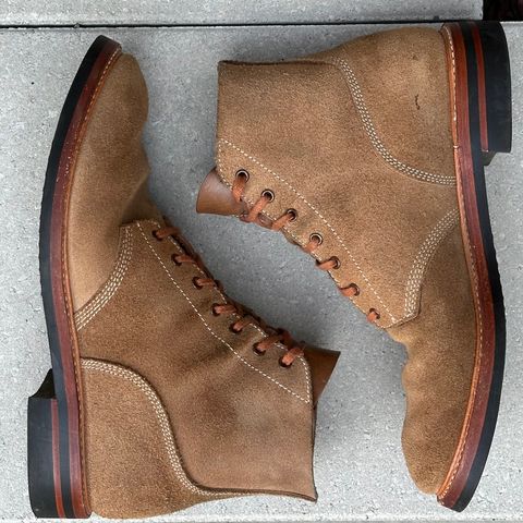 View photo of John Lofgren M-43 Service Boots in Horween Natural Chromexcel Roughout