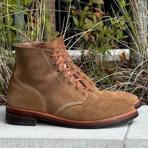 View photo of John Lofgren M-43 Service Boots in Horween Natural Chromexcel Roughout