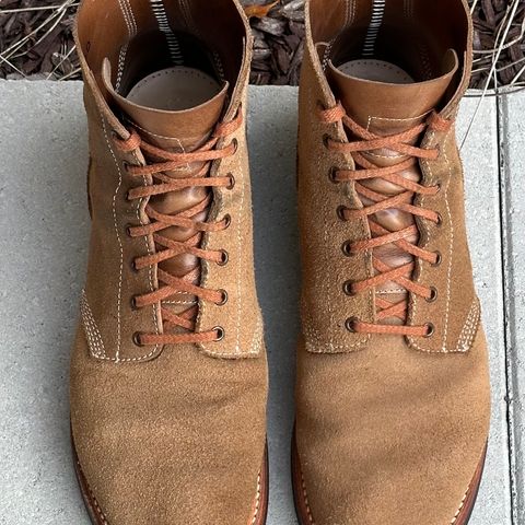 View photo of John Lofgren M-43 Service Boots in Horween Natural Chromexcel Roughout