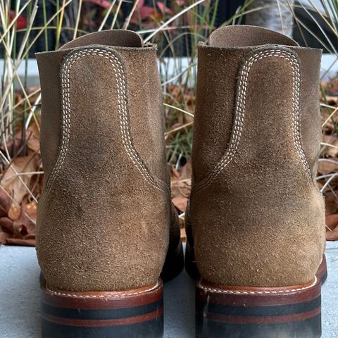 View photo of John Lofgren M-43 Service Boots in Horween Natural Chromexcel Roughout