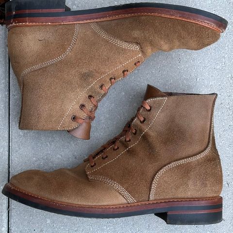 View photo of John Lofgren M-43 Service Boots in Horween Natural Chromexcel Roughout