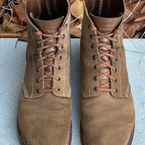 View photo of John Lofgren M-43 Service Boots in Horween Natural Chromexcel Roughout