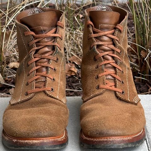 View photo of John Lofgren M-43 Service Boots in Horween Natural Chromexcel Roughout