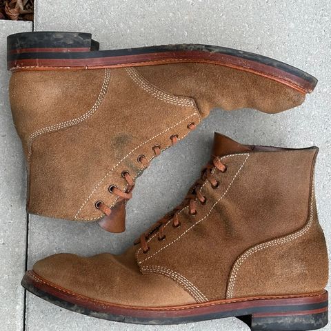 View photo of John Lofgren M-43 Service Boots in Horween Natural Chromexcel Roughout