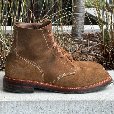 View photo of John Lofgren M-43 Service Boots in Horween Natural Chromexcel Roughout